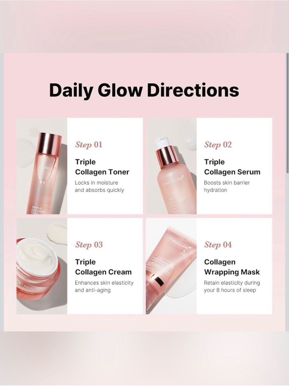 Medicube Glass Skin Collagen Trial Kit Travel Sizes NIB ✨ K-Beauty - Picture 3 of 9